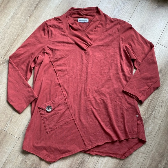 Neon Buddha Tunic long sleeve shirt day to night tunic in chestnut XL - Picture 8 of 11